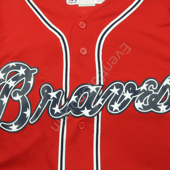Atlanta Braves Red Stars & Stripes Home Jersey - Picture 2 of 5